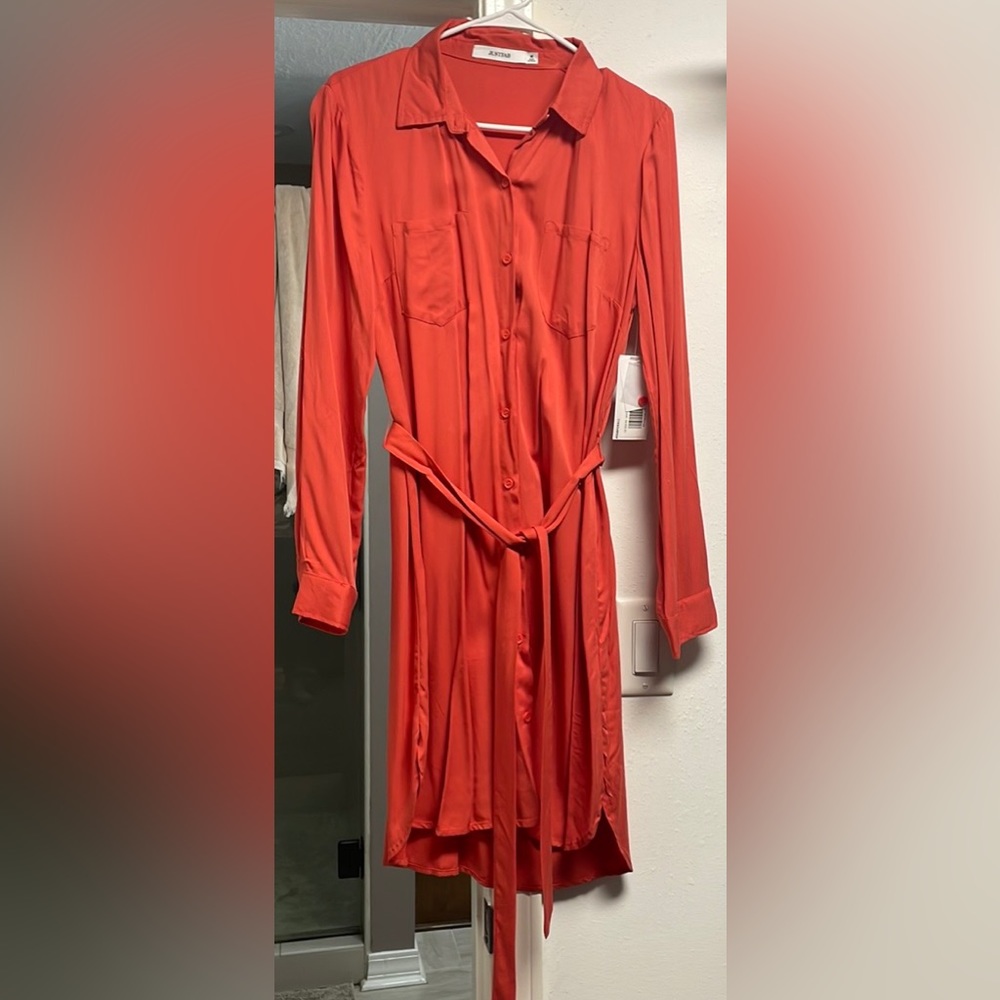 Button up, long sleeve dress